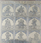 Sri Navagraha Yantram (4"x4")